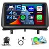 Inefala 4+64G 9'' Android 15 Autoradio per Renault Clio 3th 2005-2014