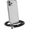 MyGadget Cover per iPhone 11 Pro - Custodia con Corda - Case con Cordino Trasparente Antiurto con Laccio | Tracolla - Practical Stylish - Nero
