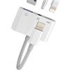 Kefiany Adattatore Lightning a USB 3.5mm Cuffie per iPhone 14 13 Caricatore Cavo Adattatore per Apple per iPad Audio Jack OTG Connettore Digitale Fotocamera Foto Tastiera Drive Accessori USB-A Card Reader