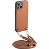 GoodcAcy Cover con Cordino per Realme 11 Pro Plus 5G,Antiurto Tracolla Custodia,TPU+PC Bumper Antigraffio,Silicone Bumper Protettivo Case,Cordino per Telefono rimovibile Tracolla,Marrone