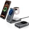 ZenGoose Stazione di Ricarica Wireless per Caricatore Mag-Safe 3 in 1 per iPhone 16/15/14/13/12, Pods Pro 2, iWatch serie 10/9/8/7, Stazione di Ricarica per Apple Dispositivi Multipli