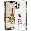 Lafunda Cover natalizia compatibile con iPhone 14 Pro Max in silicone trasparente con motivo Pupazzo di neve, ultra sottile per iPhone 14 Pro Max
