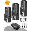 Godox Godox CT-16 trigger wireless per flash, compatibile con fotocamere DSLR Canon, Nikon, Sony, Olympus, Pentax (1 trasmettitore + 3 ricevitori)