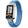 PaceBid Nylon Cinturino per Xiaomi Smart Band 9 Active/Redmi Smart Band 3 | Elastico Traspirante Adesivo Magico Bracciale Nylon Cinturino per Xiaomi Redmi Smart Band 3/Mi Band 9 Active, Blu