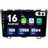 BXLIYER SXAUTO [6GB+128GB] Android 15 IPS Autoradio Per Honda CRV (2006-2011) - Senza fili CarPlay/Android Auto - LED Camera + MIC - DAB Fast-boot Volante 360-Camera AHD WIFI DSP - 2 Din 9 Pollici