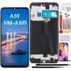 YHX-OU 6.2'' Nero - Kit Schermo Completo con Telaio per Samsung Galaxy A10 2019 SM-A105F, Schermo LCD, Set di digitalizzatore Touch di Ricambio Dual SIM con Strumento di Installazione + A10 Vetro