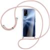 SIMao Cover Collana per Cellulare Compatibile con Realme 7 5G, Custodia Trasparente Silicone con Cordino Necklace Case Antiurto Protettivo Cover Custodia da Collo Custodia con Cordino, Rosa