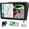Fuluku 2+64G Android Autoradio per Fiat Doblo 2010-2015/Opel Combo 2011-2018 con Wireless Carplay&Android Auto, 9'' IPS Touchscreen Radio con Bluetooth/GPS/Telecamera di Retromarcia/FM/WiFi/SWC/26UI