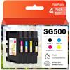 Nalifystic SG500 SG1000 - Cartucce a sublimazione compatibili con stampanti a sublimazione SG500 SG1000 (1 nero, 1 ciano, 1 magenta, 1 giallo)