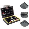 KIWIFOTOS Custodia impilabile antiscivolo robusta per 30 schede di memoria, ad esempio CFexpress tipo A, SD Nintendo Switch (NS) Game Card, PSV PS Vita Card e 16 chiavette USB Flash Drive, resistente