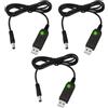 Be In Your Mind 3pcs Cavo Di Ricarica USB Da 5 V A 12,6 V Convertitore Di Linea DC 5,5 X 2,1 Mm Compatibile Con Stoov Pacco Batteria Al Litio 11,1 V/12,6 V 1 M