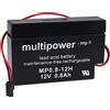akku-net batteria al piombo (multipower) MP0.8-12H per tende da sole Heim & Haus, 12V, Lead-Acid