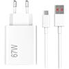 AIAUXAI 67W per Hyper Charge Caricatore USB con 6A Cavo USB C 1M per Xiaomi 14T 13T 13 12 Lite Pad 7 Pro Caricabatterie Tipo C per Redmi Note 15 14 Pro 14S Mi 11 Ultra Ricarica Rapida per POCO M6 Pro X7 F5 X4
