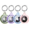 Oumida Confezione da 4 custodie per ciondoli Apple AirTags, Airtags, tutto il corpo, impermeabili, con portachiavi, AirTag in silicone, antigraffio, anti-perdita, resistente agli urti
