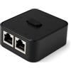 Kioylmo Duplicatore Ethernet, Duplicatore RJ45, 2 porte 1000 Mbps Ethernet Splitter, Switch RJ45 1 a 2 senza necessità di alimentazione per router, computer, 1 unità