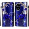 KENHONER Cover Compatibile con Honor 200 Pro, Premium Pelle PU Portafoglio Flip Libro Custodia per Honor 200 Pro [Protezione Completa] - Farfalla