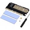 HighZer0 Electronics M.2 SSD PCIE Adapter Aluminium Alloy Shell LED Expansion Card Computer Adapter Interface M.2 NVMe SSD NGFF to PCIE 3.0 X16 Rise (M.2 to PCIe)