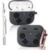 XMBYGY Custodia per AirPods Pro 3, per AirPods Pro di terza generazione 2025, in silicone, protezione completa, design 3D, con kit di pulizia, custodia per auricolari wireless multicolore per ragazzo e