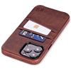 Dockem Custodia a Portafoglio per iPhone 13 Pro Max con Piastra Metallica Incorporata per Montaggio Magnetico e 2 Tasche Porta Carte di Credito: Pelle Sintetica (Exec M2, 6,7 pollici, Marrone)