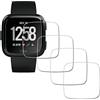 iDaPro Vetro Temperato per Fitbit Versa Lite Edition/Fitbit Versa | 4 pezzi + Scatola ABS. Non per Versa 2. Durezza 9H, antigraffio, senza bolle, HD, anti-impronte, facile installazione.