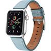 MUENShop Cinturino in Pelle di Pecora Compatibile con Apple Watch 38mm/40mm/41mm Cinturini di Ricambio in Vera Pelle Cinturino per iWatch