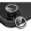 Diruite 2 Pezzi Pellicola Obiettivo Fotocamera per iPhone 17 Air Vetro Temperato Lens Protector,HD Antigraffio Vetro Fotocamera,Alluminio+Decorazione Diamante Protector Camara,Nero siderale