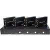 FOURKAY Switch matrice FOURKAY 4x4 4K HDMI su CAT 6/7 Ethernet con 4 ricevitori PoE e 4 uscite HDMI specchiate. Distanza di distribuzione 70 m. Opzioni di downscaling da 4K a 1080p. Infrarossi a matrice.