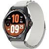 GIOPUEY 24mm Cinturini Compatibile con TicWatch Atlas, Cinturino in Morbido Nylon Intrecciato [Unisex] - Grey