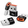 vsshe Adattatore USBA a USB C, 4 adattatori da USB A a Type-C, adattatore universale per cellulare, compatibile con iPhone 16 MacBook Pro, telefoni cellulari Samsung Galaxy, ecc.