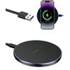 RaitWahl 35W Caricabatterie a induzione senza fili rapido compatibile con iPhone 16/15/14/13/12/11 Pro Max, Sam-Sung Galaxy S25 Ultra/S24 Plus/S23 FE, Google Pixel 9/8 Pro, caricatore wireless veloce per