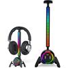 KIWIFOTOS Supporto per cuffie con hub USB, supporto per cuffie RGB con base antiscivolo a forma di ragno, accessori da gioco per PC, adatto per giochi da tavolo e accessori per auricolari