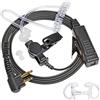 HYSHIKRA Cuffia con Microfono 2 Pin per Walkie-Talkie con Grande Tasto PTT, Compatibile con Radio Motorola CP040, DP1400, GP300 e Hyera (1 Pack Include auricolari di ricambio)