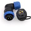 ZBLZGP SD20 3 Pin 8-12mm angolo retto IP68 impermeabile Connettore maschio spina femmina zoccolo montaggio a pannello Connettore cavo filo
