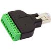 Odedo® RJ45 - Adattatore per blocco terminale LAN, da maschio a 8 Pin, adattatore di rete Ethernet