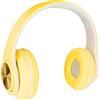 Annadue Cuffie Bluetooth Wireless, Cuffie Pieghevoli Sopra L'orecchio con Bassi Profondi, Luce Respiratoria Colorata, Scheda di Memoria di Supporto, Microfono Integrato per Telefoni Cellulari, TV, PC(Giallo)