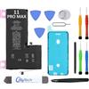 OnlyTech Batteria di ricambio premium per iPhone 11 Pro Max - 3969 mAh, identico all'originale, kit 12 strumenti professionali e adesivo schermo inclusi