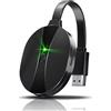 AIMIBO Adattatore display wireless 4K, 3 modalità mirroring - diretto, DLNA, schermo di sincronizzazione cablato, 2,4 G 5 G @60 Hz HDMI Wireless Dongle per i*OS Android Windows mac OS su TV Monitor