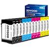 Zoyood Cartucce d'inchiostro Compatibile per Epson 604XL 604 Compatibile con Expression Home XP-2200 XP-2205 XP-3200 XP-3205 XP-4200 XP-4205 Workforce WF-2910 WF-2930 WF-2935 WF-2950 (12-Pezzi)