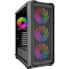 YEYIAN Scatola PC Gaming ATX Yeyian Vault - Torre ATX, pannello in vetro temperato, 4 ventole incluse, supporto GPU 320 mm e radiatore 360 mm - nero