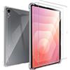 MEMELOKA Custodia per Samsung Galaxy Tab S11 11 Pollici + Vetro Temperato, Cover Protezione in TPU Morbido Ultra-Sottile con Airbag in Silicone Rinforzato