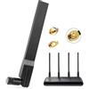 Maswell Antenna esterna 4G 5G LTE, 600-6000 MHz 2dBi antenna di ricambio WiFi 6 Bluetooth SMA maschio/TS9/RP-SMA per fotocamera LTE, modem, router, MiFi, WAP ecc.