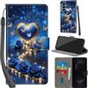 PHINIENLAND Cover per Samsung Galaxy S25 FE custodia portafoglio Cuore | 3 scomparti carte, 1 tasca banconote, Chiusura magnetica, Supporto, Pelle PU flip cover per Samsung S25 FE