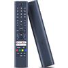 GOUYESHO Telecomando di ricambio compatibile con Telefunken TV RC45190 30111985 32HL8450 D40F550X2CW T43EX8522 43UA9000 D43F550X2CW XHY221103962 23809632,per JVC LT-32VOF545A (senza voce)