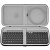 Geekria Custodia rigida protettiva da viaggio per tastiera,Compatibile con Logitech MK470 Slim Wireless Keyboard and Mouse Combo, MK470, K585, K580 (Grigio scuro)