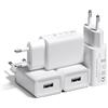 DeBangsi 4 Pezzi Caricatore USB 10W, 5V/2A Alimentatore Caricabatterie Prese USBA Spina, USB Charger Compatibile con iPhone 11/12/13/14/XS/XR/8/8 Plus/Galaxy S20/S21/S23/Smartphone/Tablets/Smartwatch
