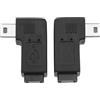 ECSiNG 2PCS Mini USB 5 pin maschio a micro USB femmina adattatore 90 gradi sinistra destra angolo di ricarica e trasferimento dati adattatore convertitore