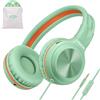 SIMOLIO Manyshare Series - Cuffie cablate per bambini con microfono, porta di condivisione e limite di volume, cuffie stereo con filo per ragazze, ragazzi, cuffie per PC da 3,5 mm, per adolescenti