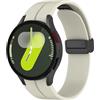 FiiMoo Cinturino Compatibile con Samsung Galaxy Watch7 44mm/Watch7 40mm/Galaxy Watch FE, Regolabile Sport Cinturino, Cinturino in Silicone di Ricambio, Silicone Cinturino per Galaxy Watch7-Bianco