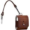 StilGut cover compatibile con AirPods di seconda generazione, AirPods 2 case in vera pelle, case con aggancio per cintura, marrone antico
