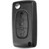 Chaexii 3 tasti telecomando portachiavi compatibile con Citroen C2 C3 C4 C5 C6 C8 Picasso Xsara Peugeot 207 307 407 408, ricambio chiave auto